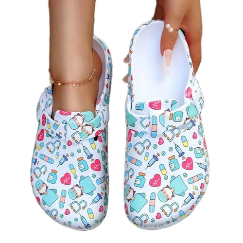 Nurses Shoes Platform EVA Clogs Mules - Comfort Lightweight Girls